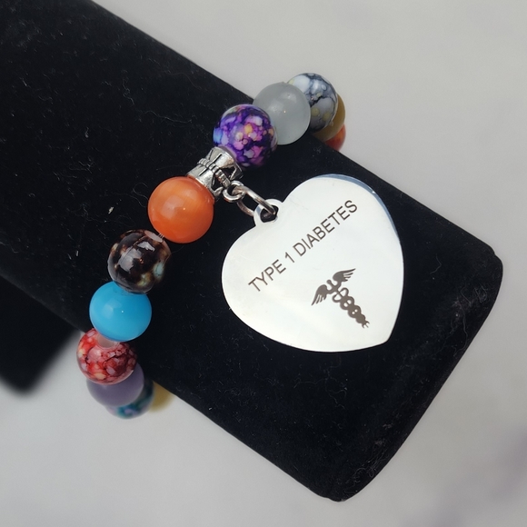 ⚠️ Medical Alert Type 1 Diabetes stretch bracelet - Picture 8 of 8